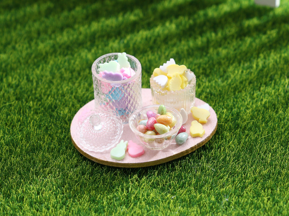 Pastel Easter Candy Tray - New Designs!  Dollhouse Miniature