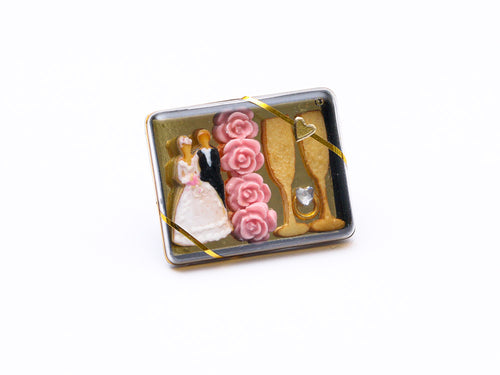 Wedding Themed Gift Box of Miniature Cookies - 12th Scale Miniature Food